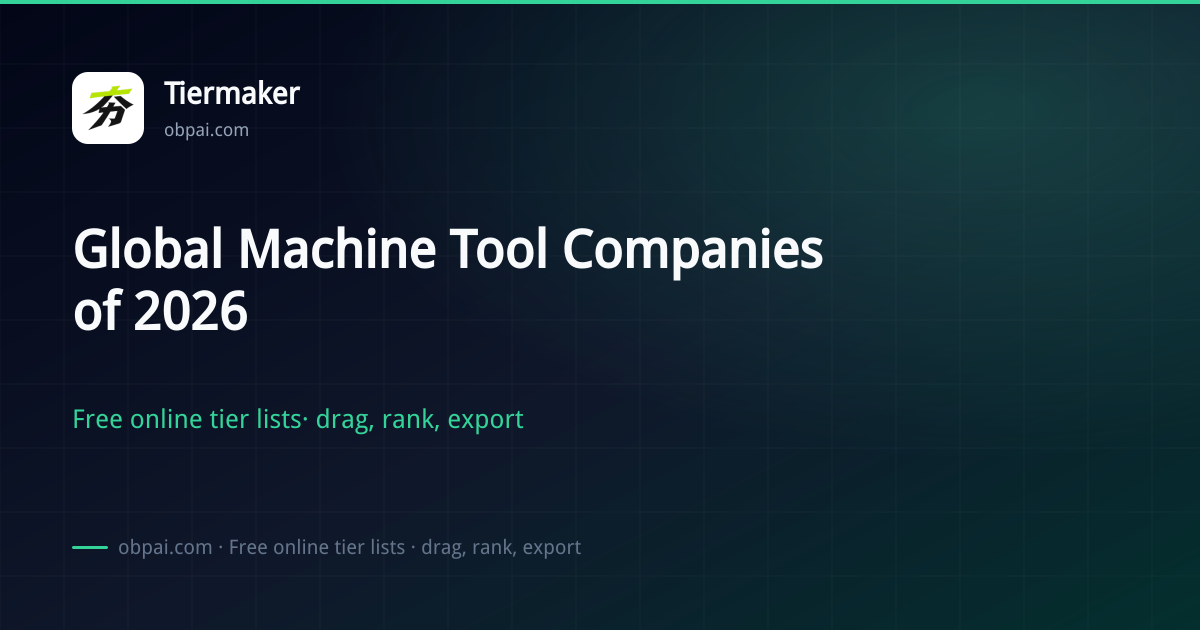 Global Machine Tool Companies of 2026 - OBPAI | Tier List Maker
