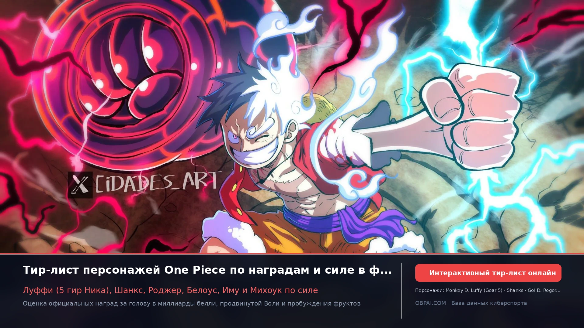 Тир-лист персонажей One Piece - 天梯图与数据榜单