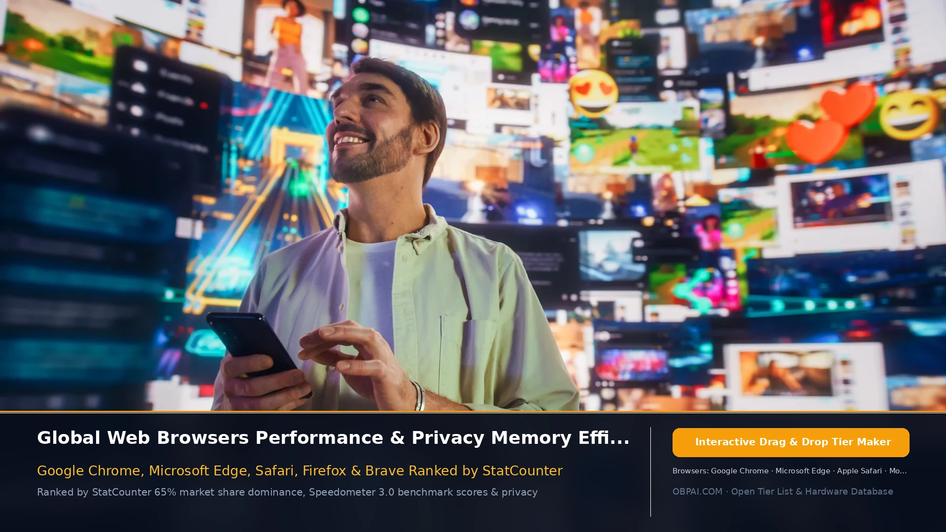 Mainstream Browser Leaderboard - 天梯图与数据榜单