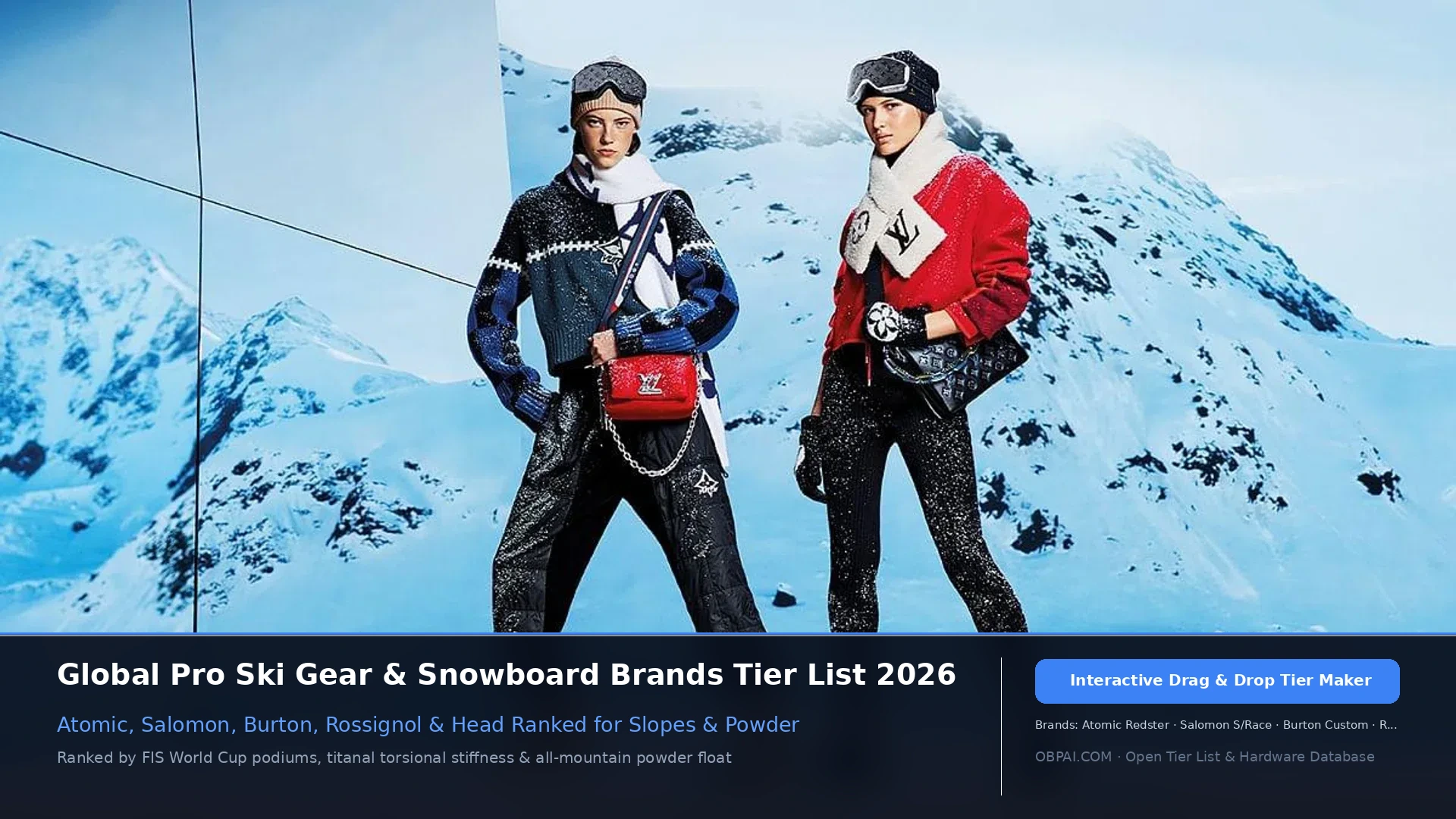 Global Ski & Snowboard Equipment Brands Tier List 2026 - 天梯图与数据榜单