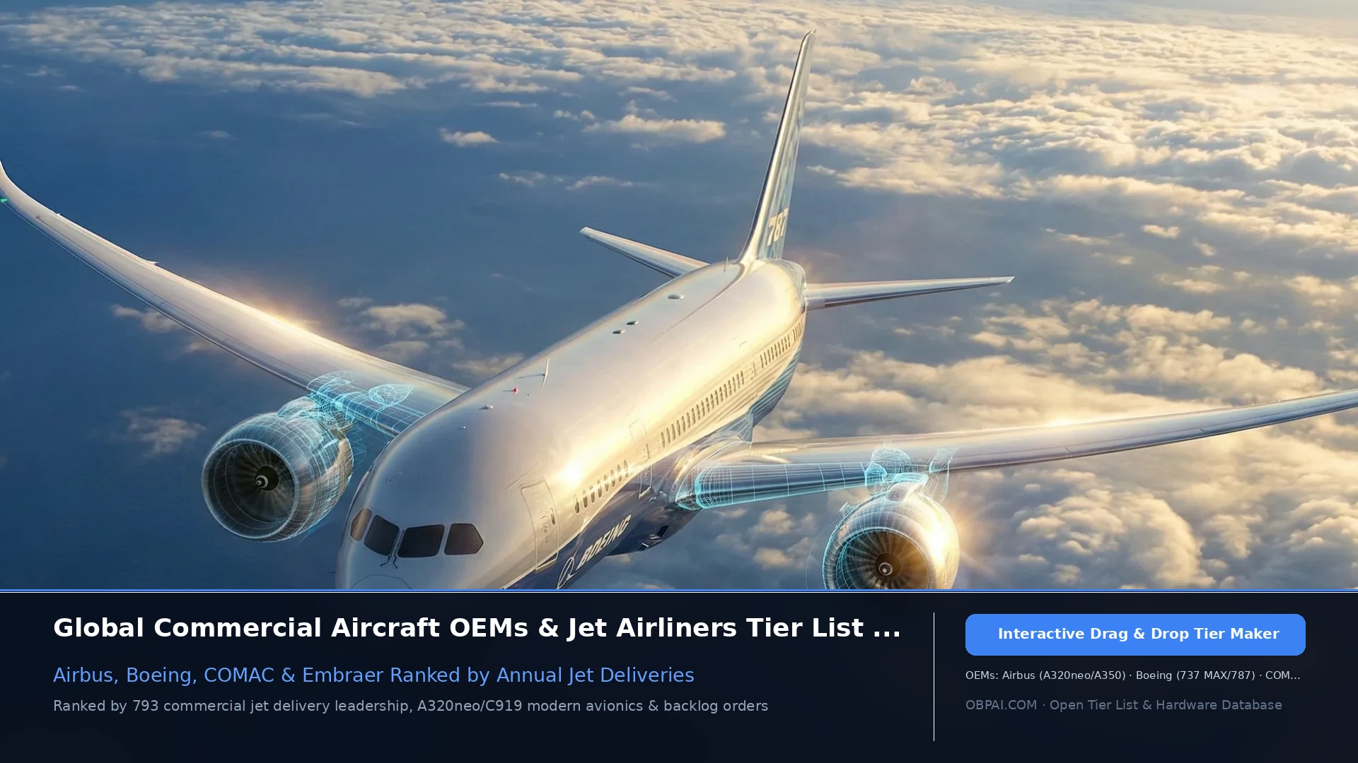 Aircraft Manufacturers of 2026 - 天梯图与数据榜单