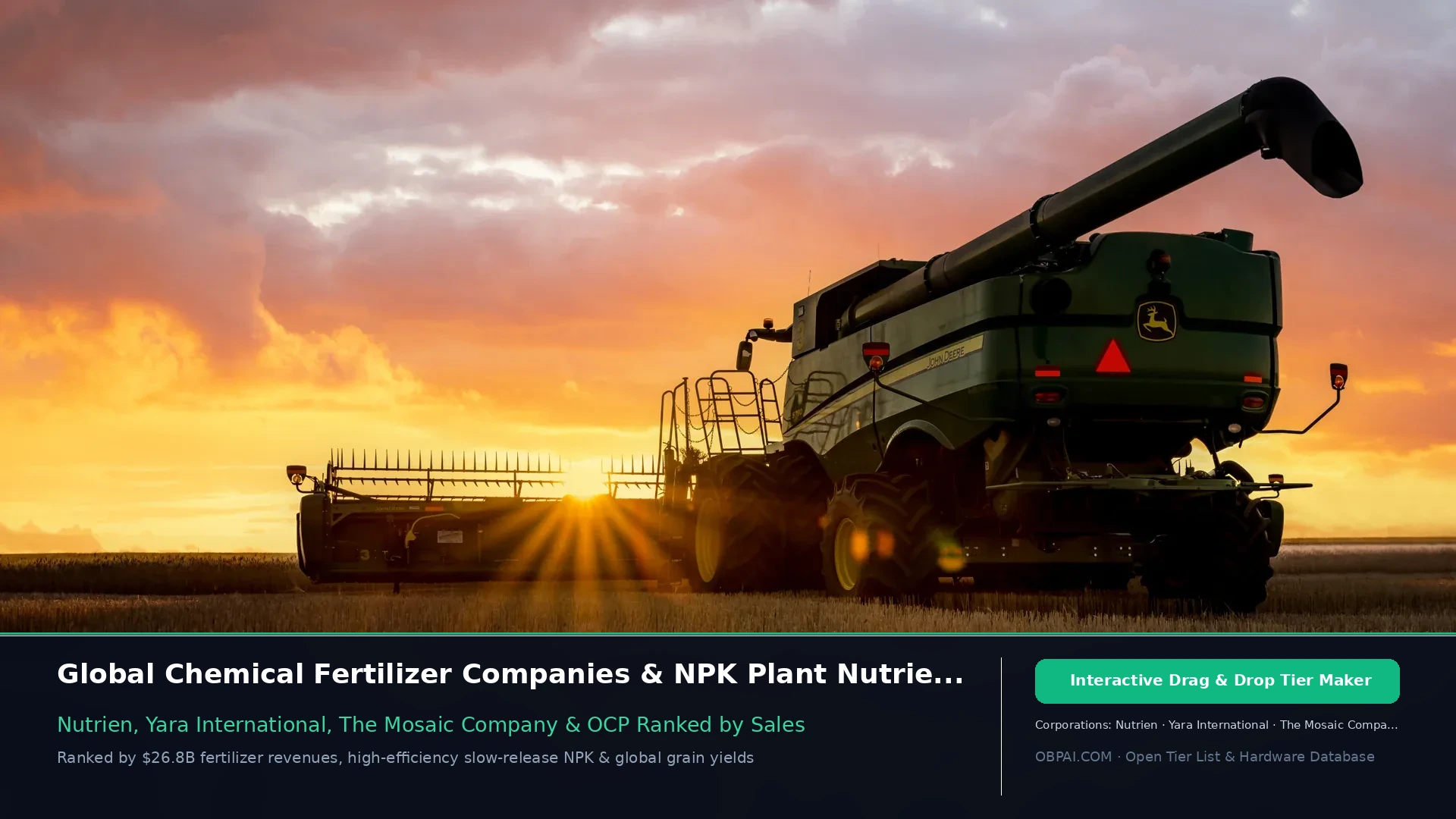 Global Fertilizer Companies of 2026 - 天梯图与数据榜单