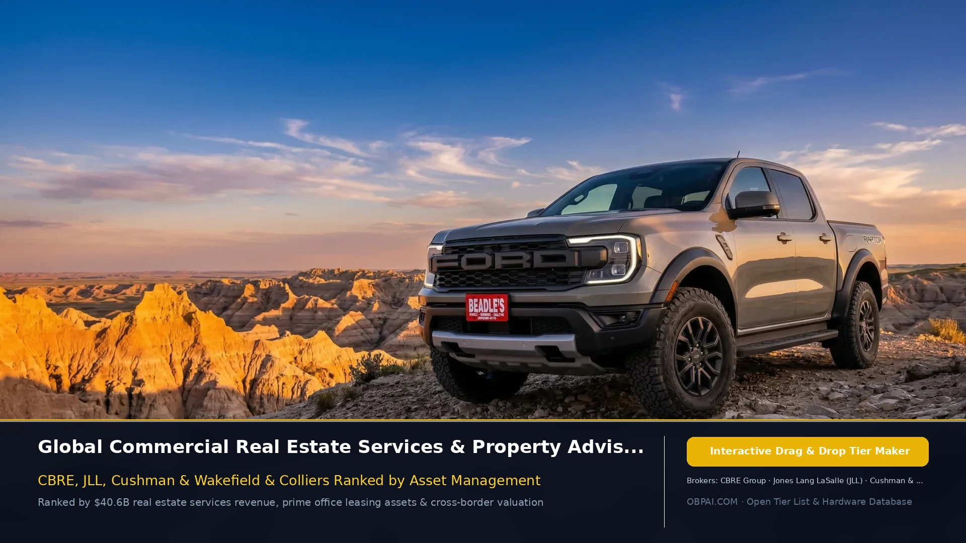 Global CRE Services of 2026 - 天梯图与数据榜单