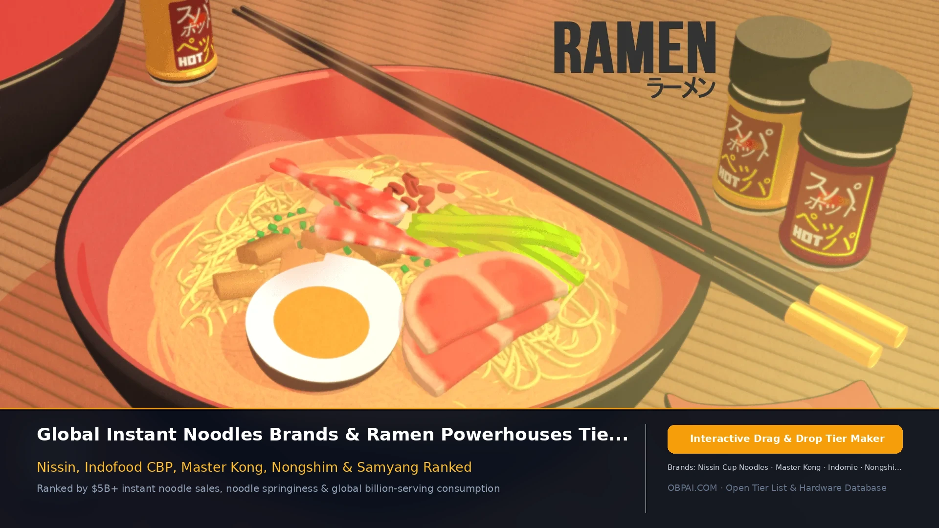 Global Instant Noodle Brands of 2026 - 天梯图与数据榜单