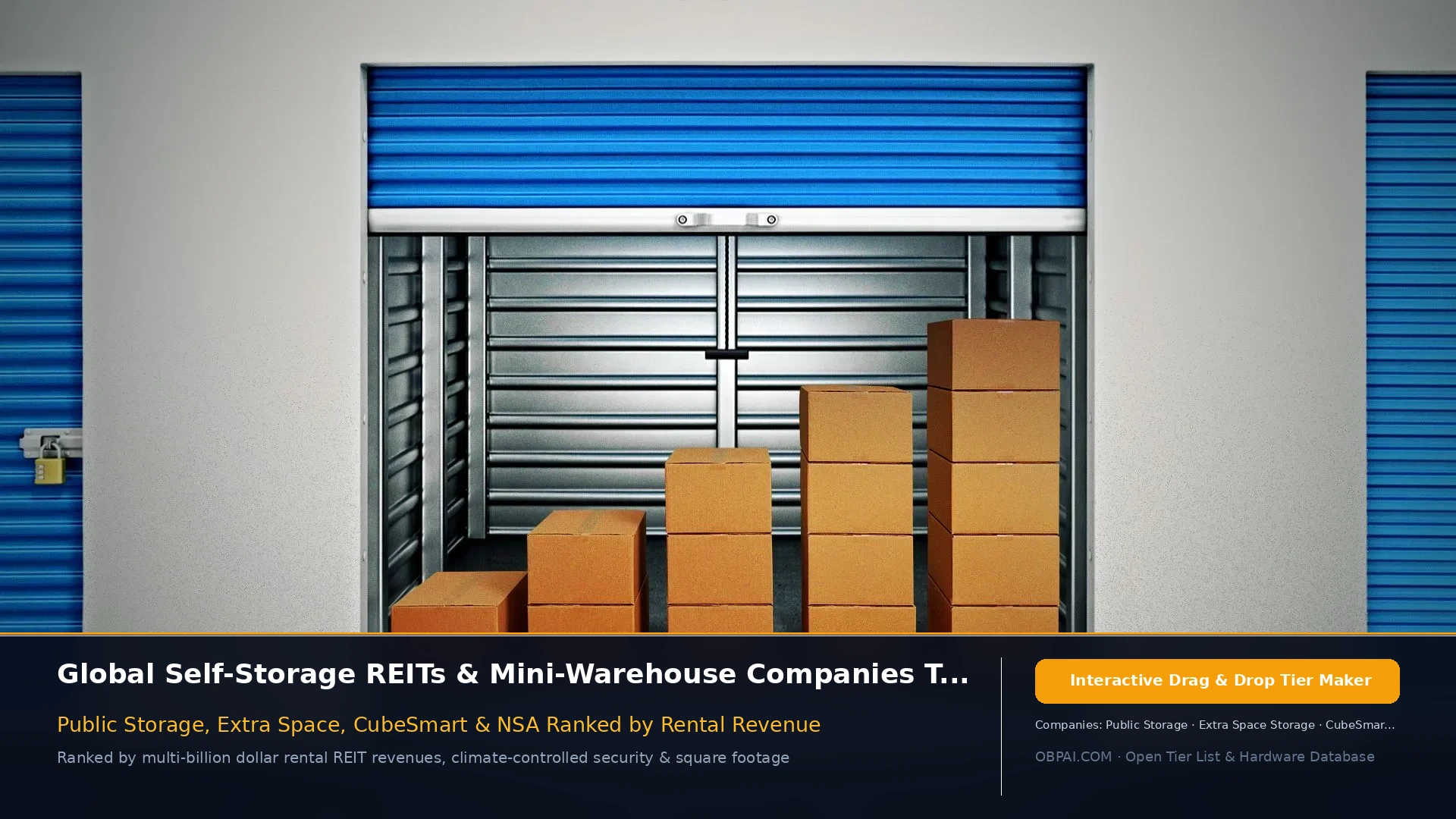 Global Self-Storage Companies of 2026 - 天梯图与数据榜单