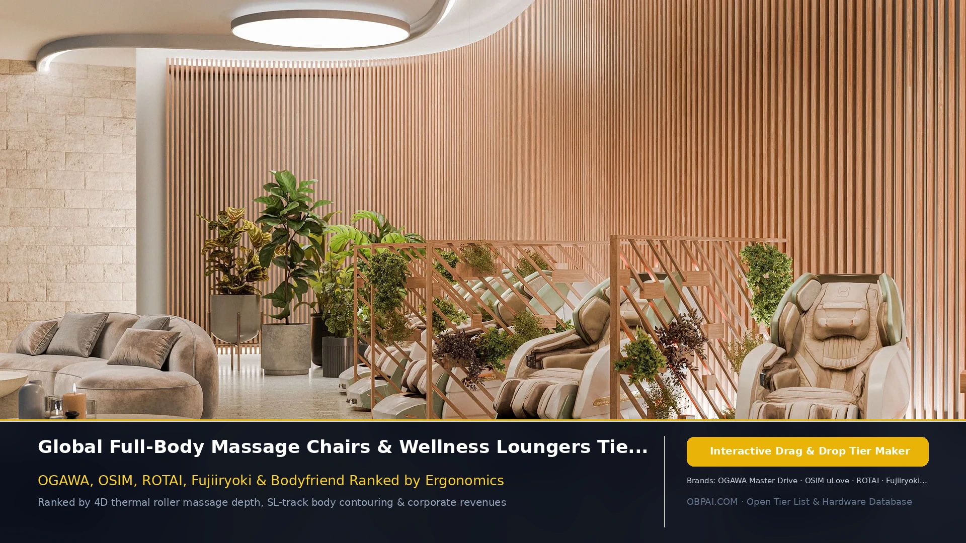 Global Massage Chair Brands of 2026 - 天梯图与数据榜单