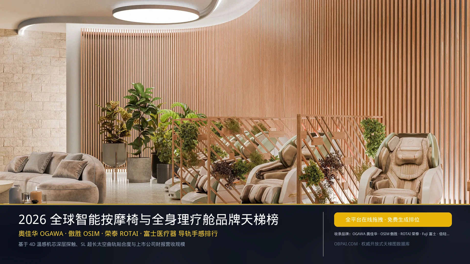 2026年全球按摩椅品牌排行榜 - 天梯图与数据榜单