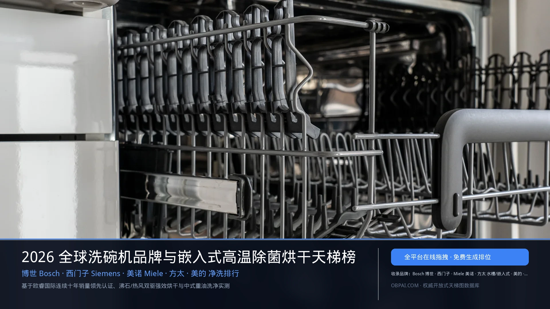 2026年全球洗碗机品牌排行榜 - 天梯图与数据榜单