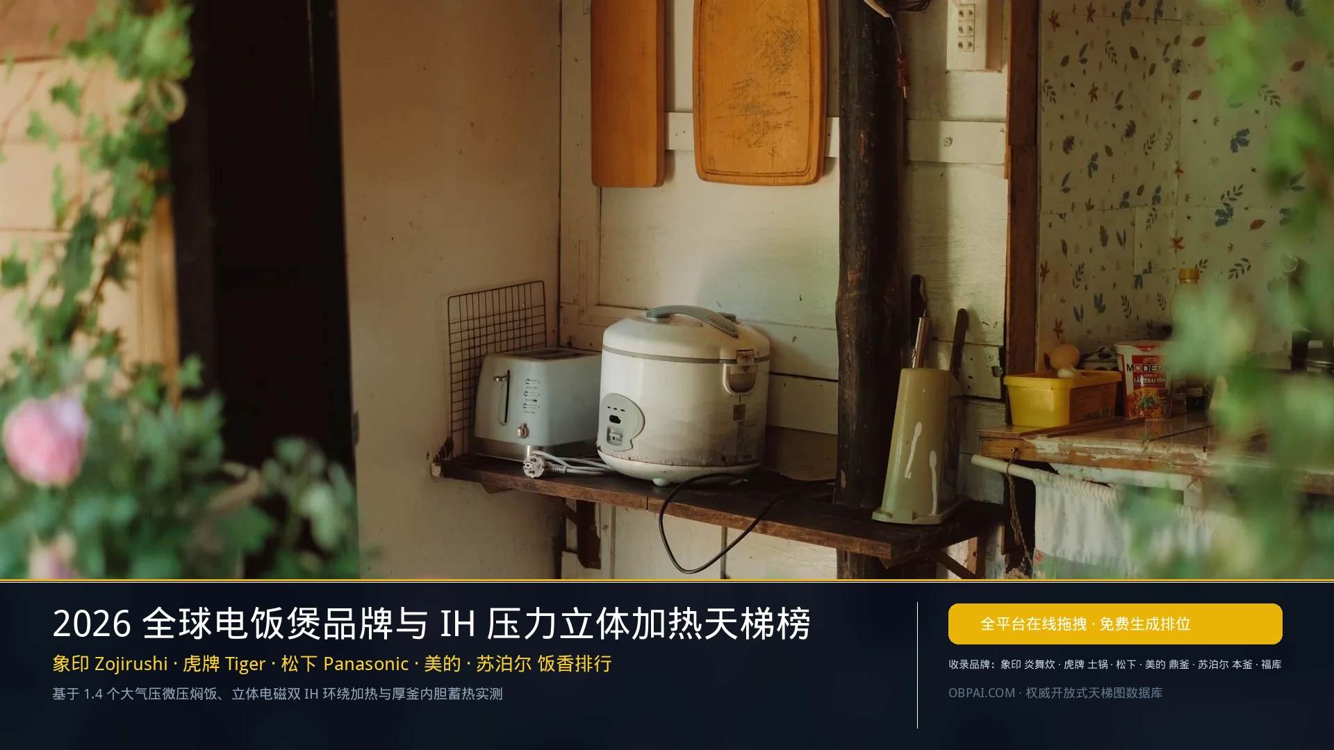 2026年全球电饭煲品牌排行榜 - 天梯图与数据榜单