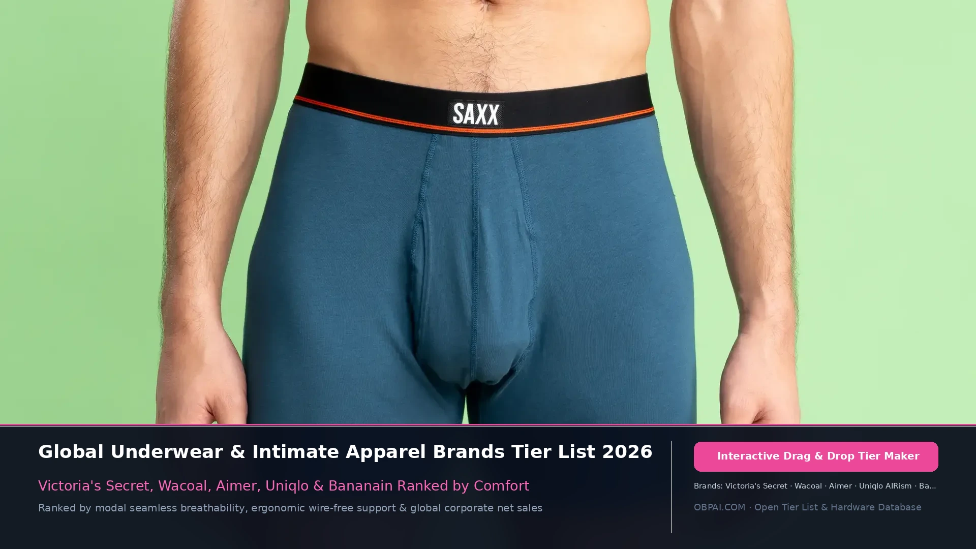 Global Underwear Brands of 2026 - 天梯图与数据榜单