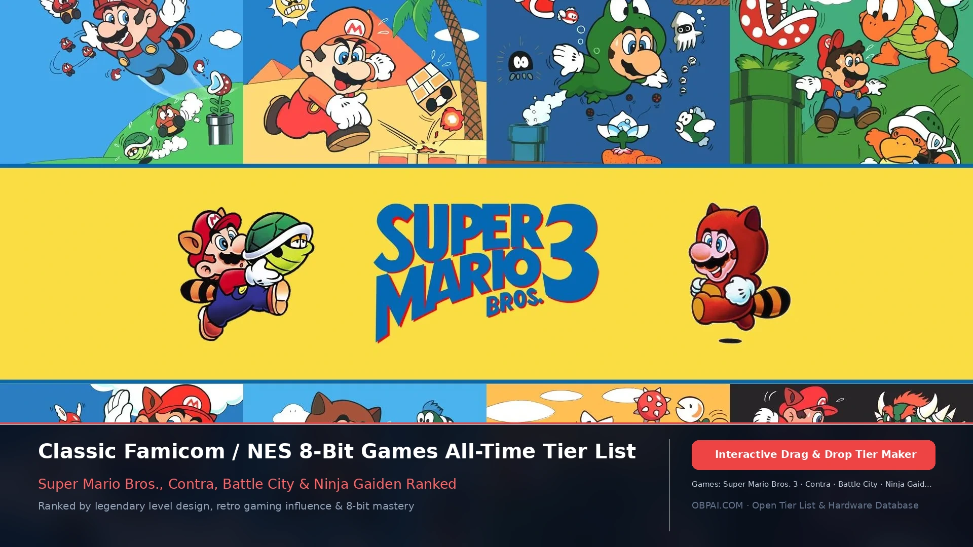Classic Famicom / NES Games Tier List - 天梯图与数据榜单