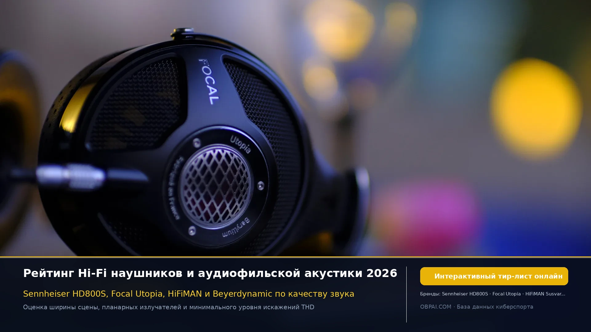 Рейтинг Hi-Fi наушников и аудиобрендов 2026 - 天梯图与数据榜单