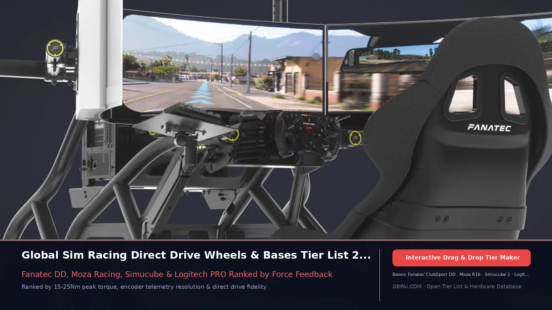 Global Sim Racing Direct Drive Wheels Tier List 2026 - 天梯图与数据榜单