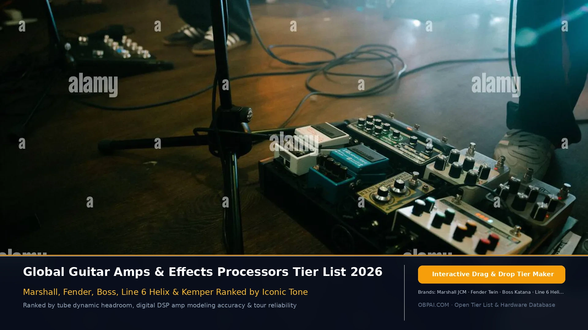 Global Guitar Amplifiers & Effects Pedals Tier List 2026 - 天梯图与数据榜单