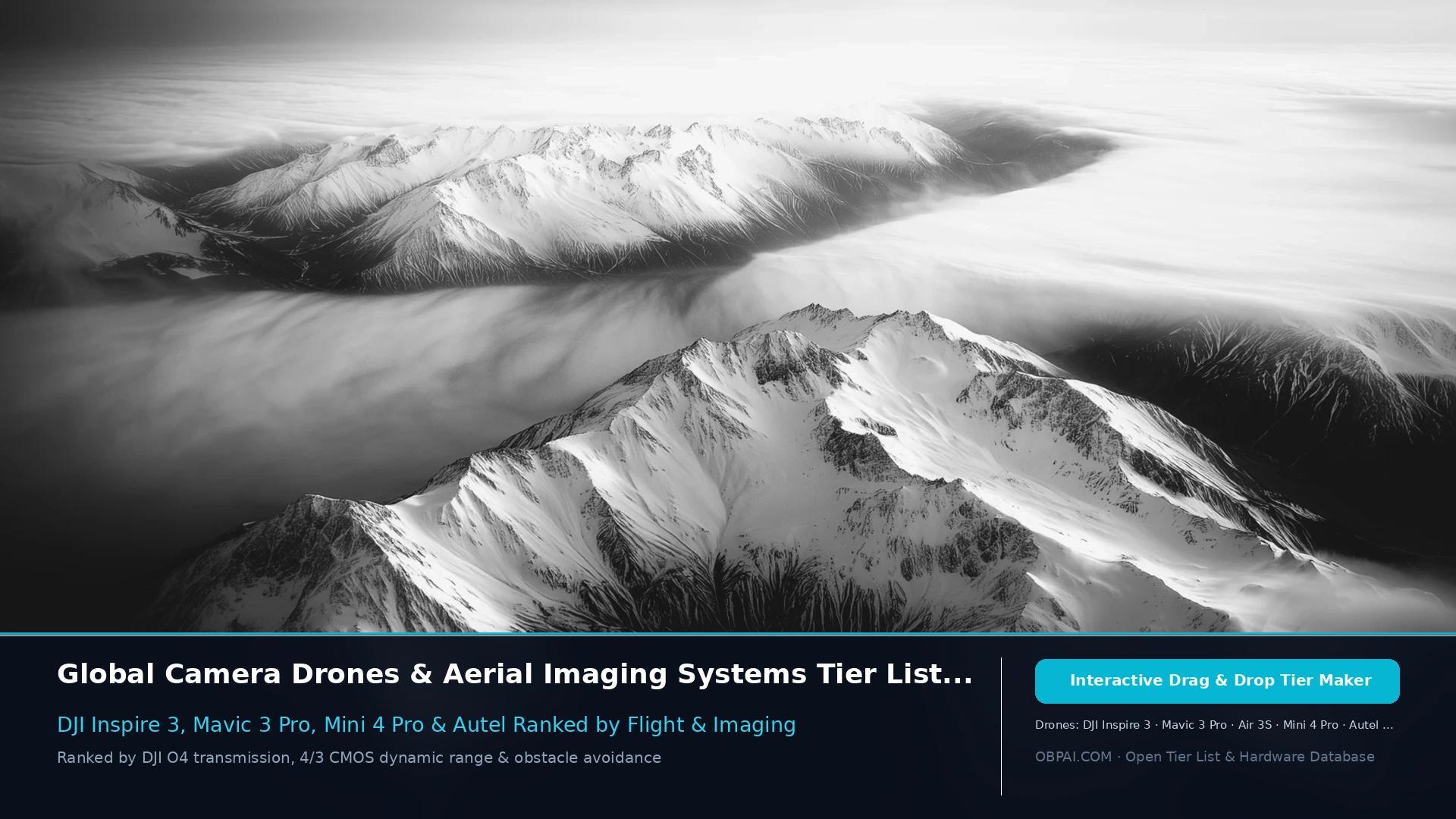 Global Camera Drones & Aerial Imaging Tier List 2026 - 天梯图与数据榜单