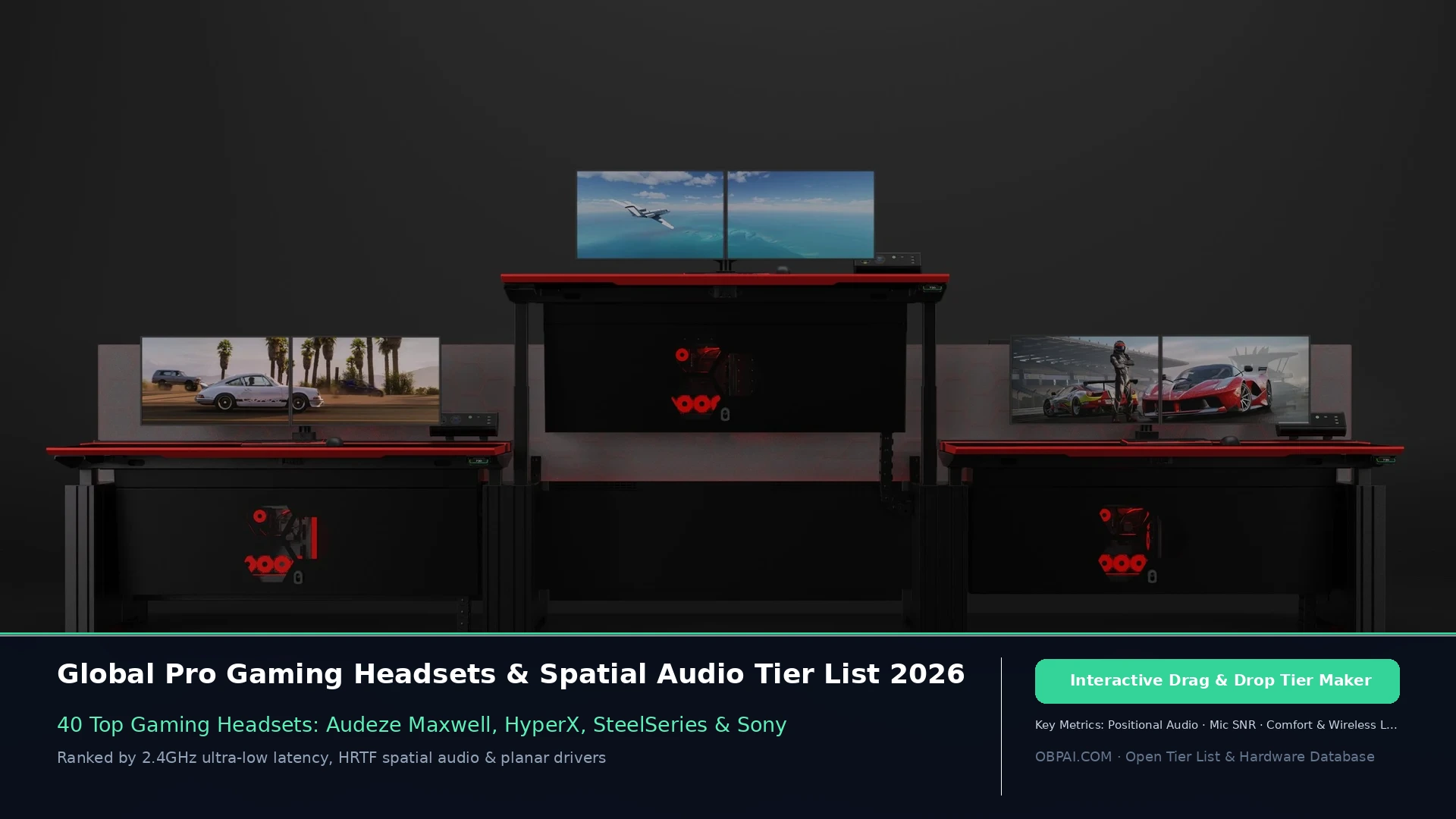Global Pro Gaming Headsets & Spatial Audio Tier List 2026 - 天梯图与数据榜单