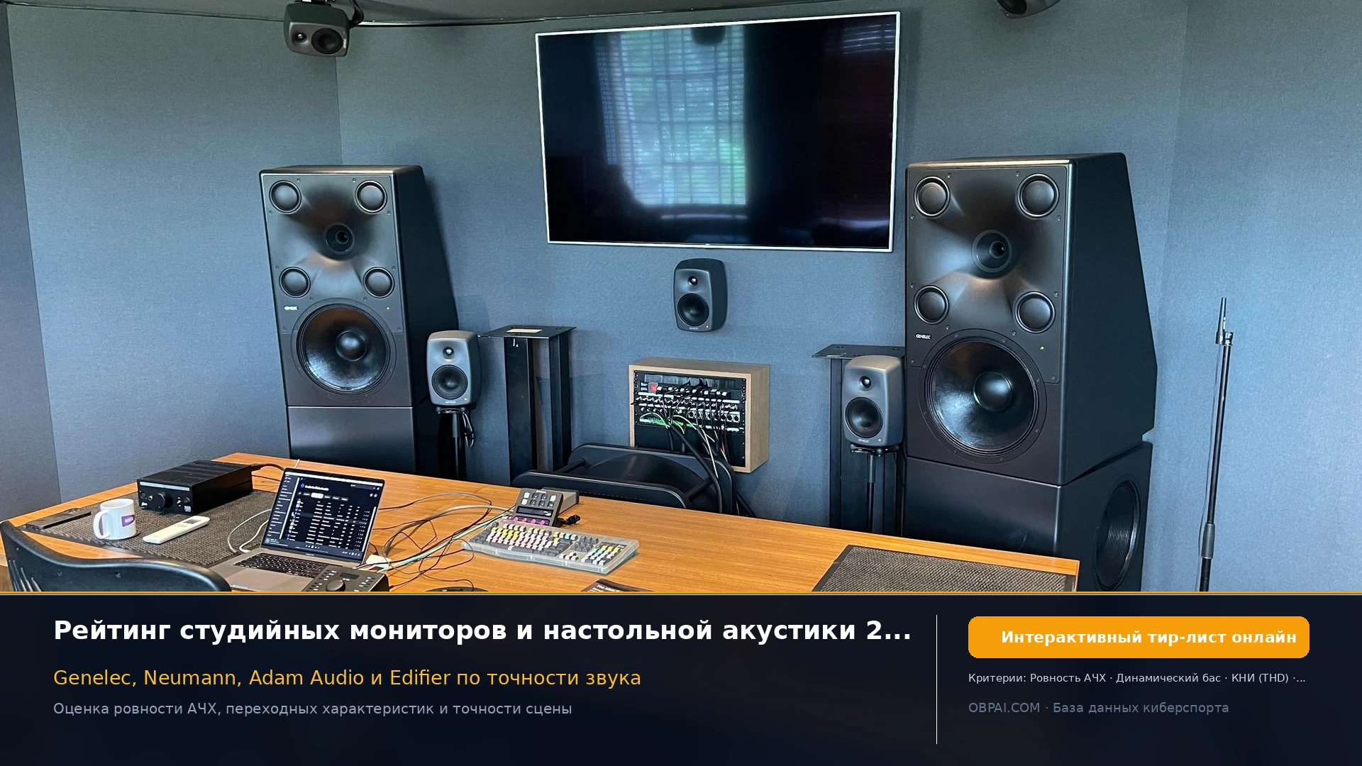Рейтинг студийных мониторов 2026 - 天梯图与数据榜单