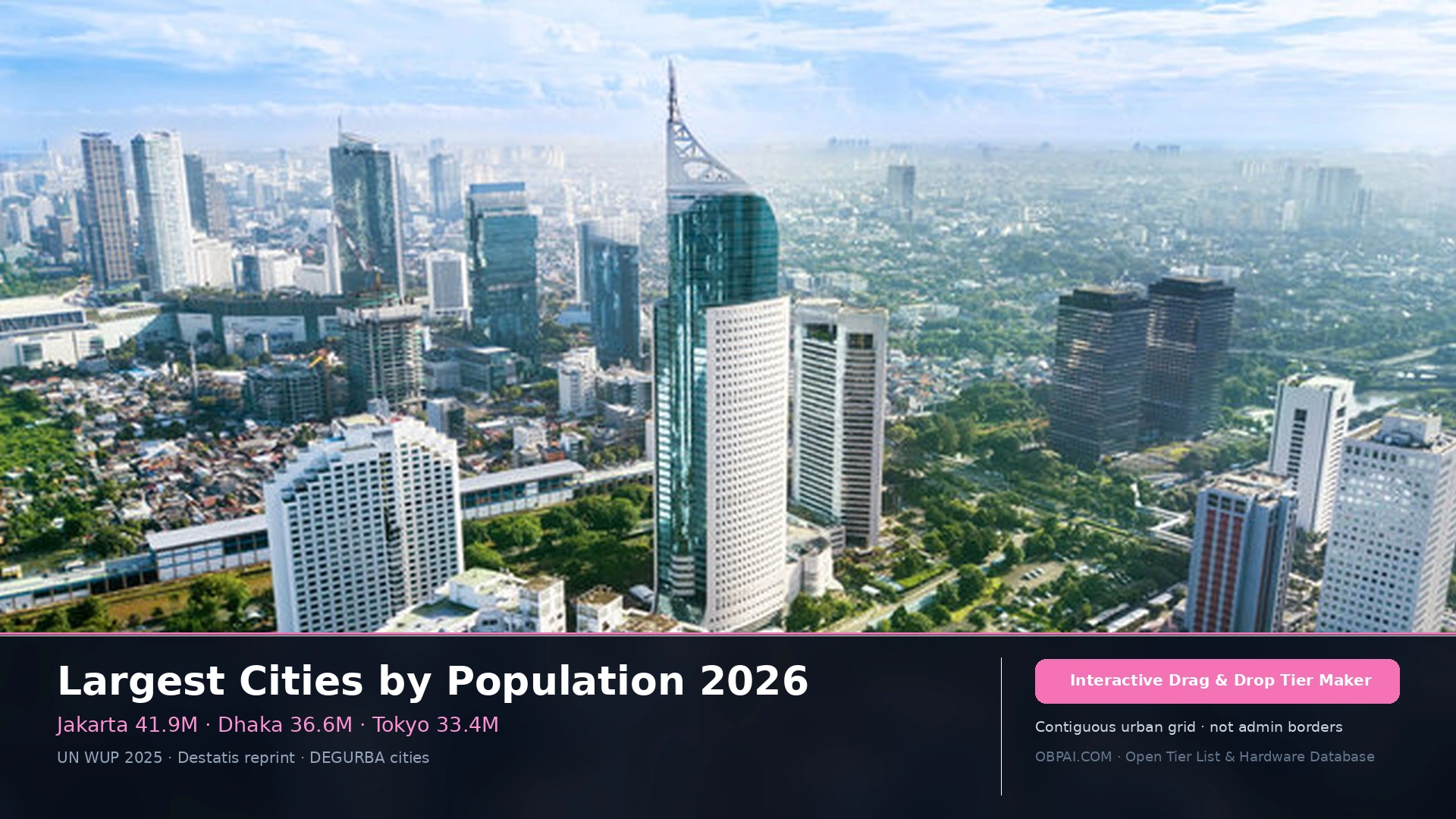 Largest Cities by Population 2026 - 天梯图与数据榜单