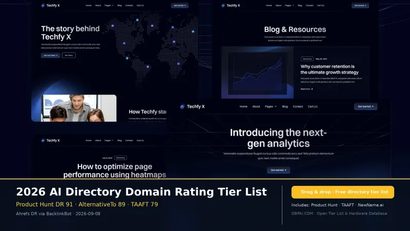 2026 AI Directory Domain Rating Tier List