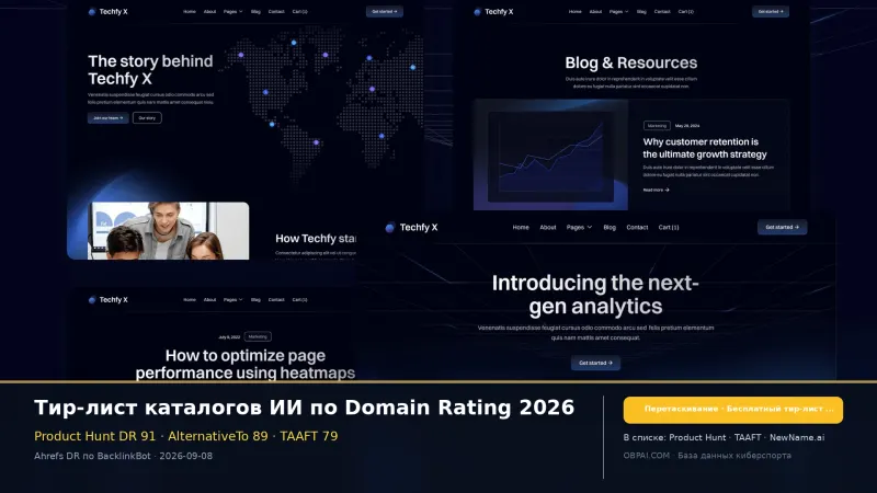 Тир-лист каталогов ИИ по Domain Rating 2026