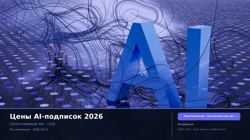 Рейтинг цен AI-подписок 2026 - 天梯图与数据榜单