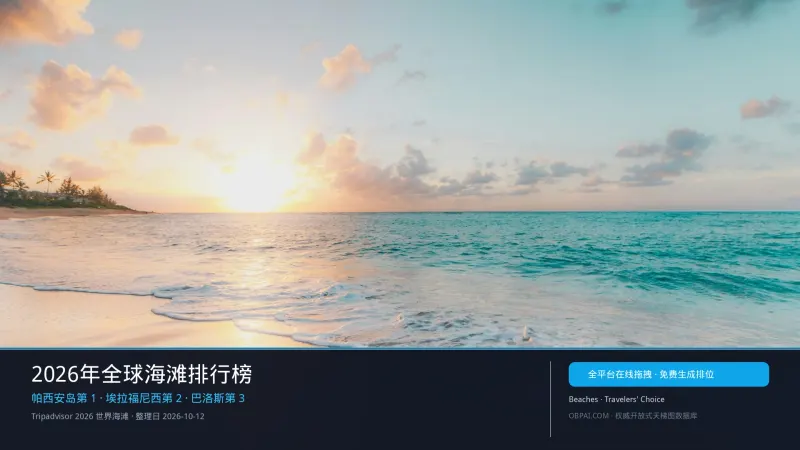 2026年全球海滩排行榜