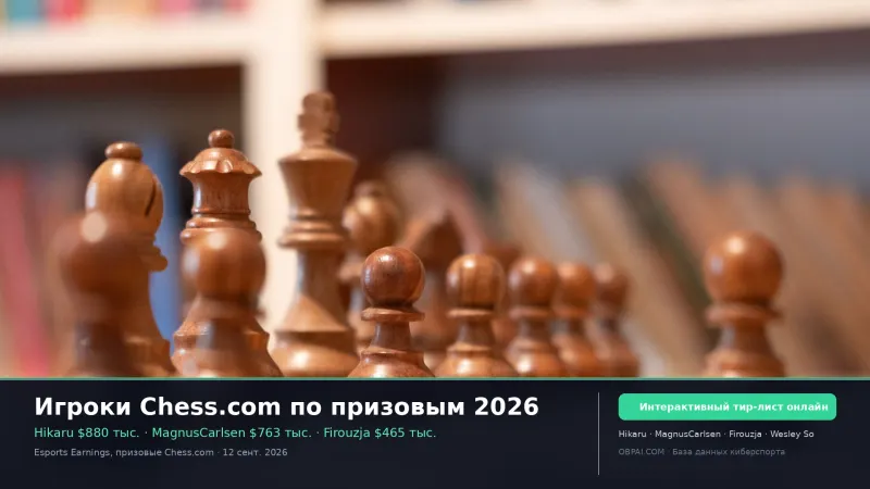 Игроки Chess.com по призовым 2026