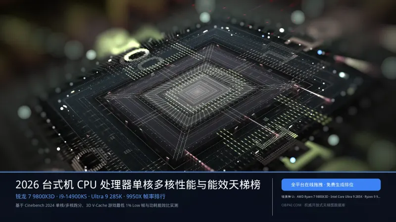 2026年CPU排行榜