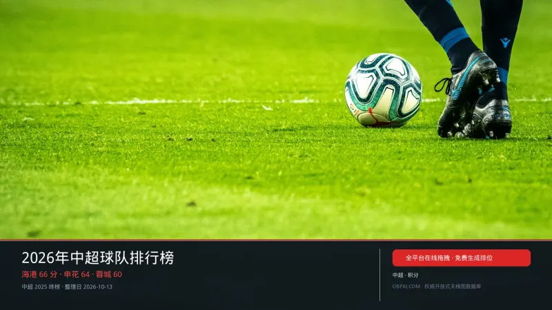 2026年中超球队排行榜