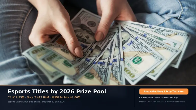 Esports Titles by 2026 Prize Pool