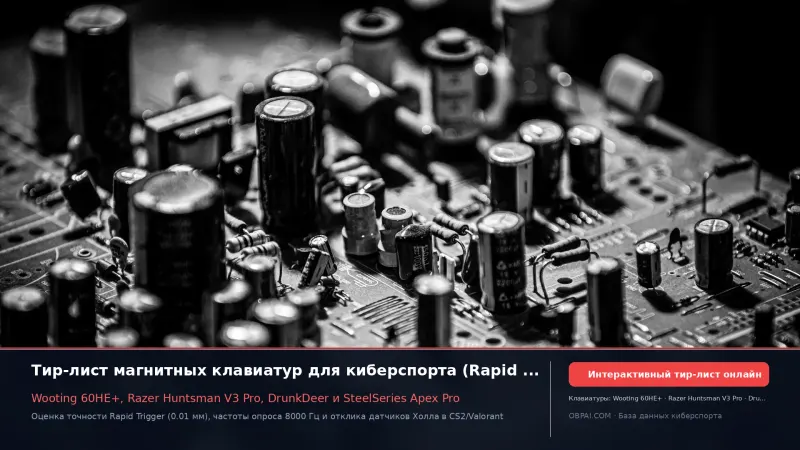 Рейтинг лучших клавиатур для киберспорта в 2026 году