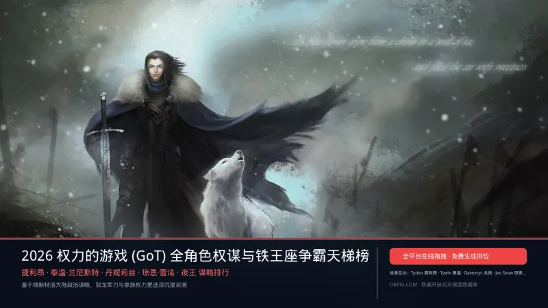 2026年权力的游戏角色排行榜