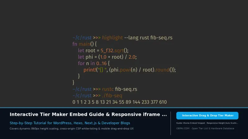 How to Embed an Interactive Tier List into Your Website or Blog