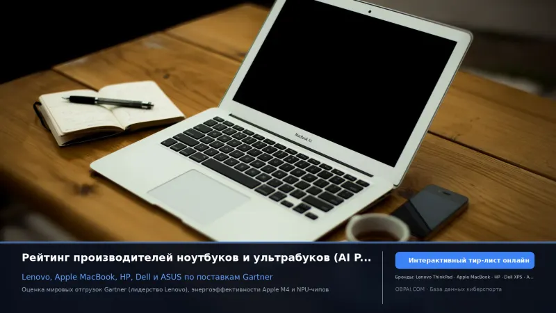 Рейтинг ноутбуков 2026: поставки и ритейл