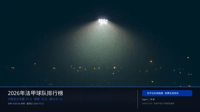 2026年法甲球队排行榜