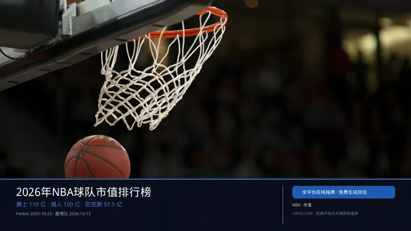 2026年NBA球队市值排行榜 - 天梯图与数据榜单