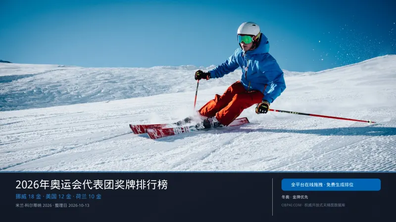 2026年奥运会代表团奖牌排行榜 - 天梯图与数据榜单