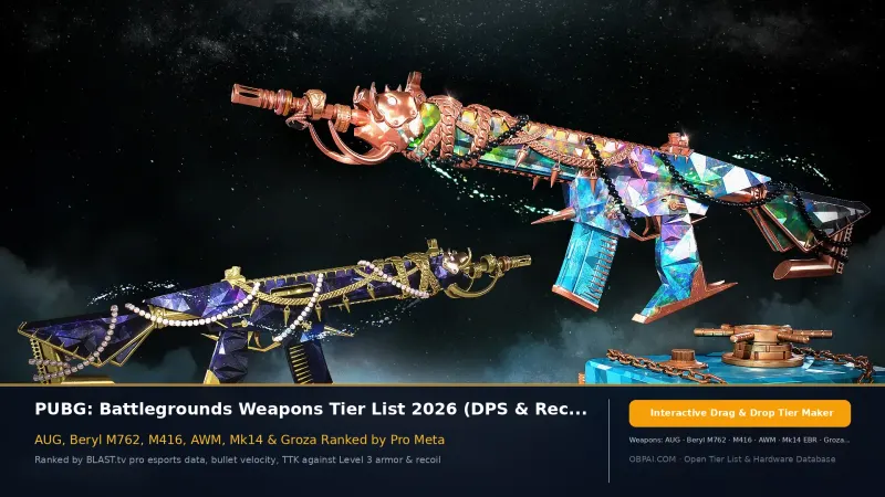 PUBG Weapon Tier List