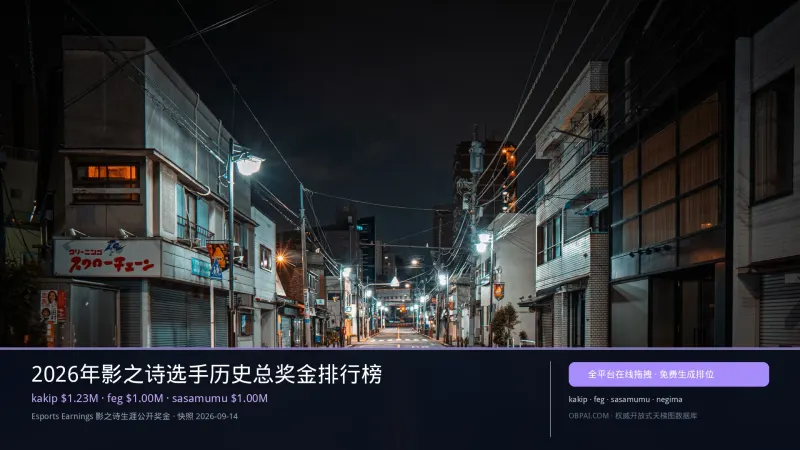 2026年影之诗选手历史总奖金排行榜 - 天梯图与数据榜单