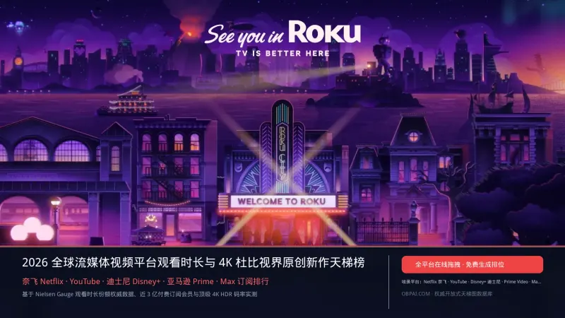 2026年流媒体平台排行榜