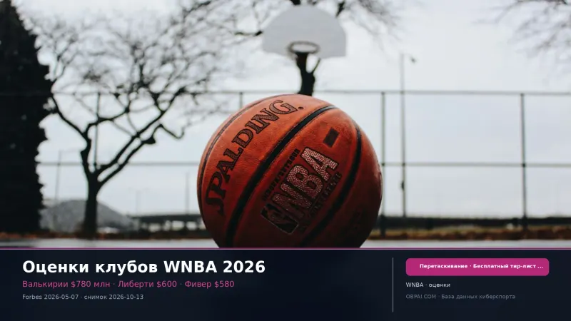 Рейтинг клубов WNBA 2026 - 天梯图与数据榜单