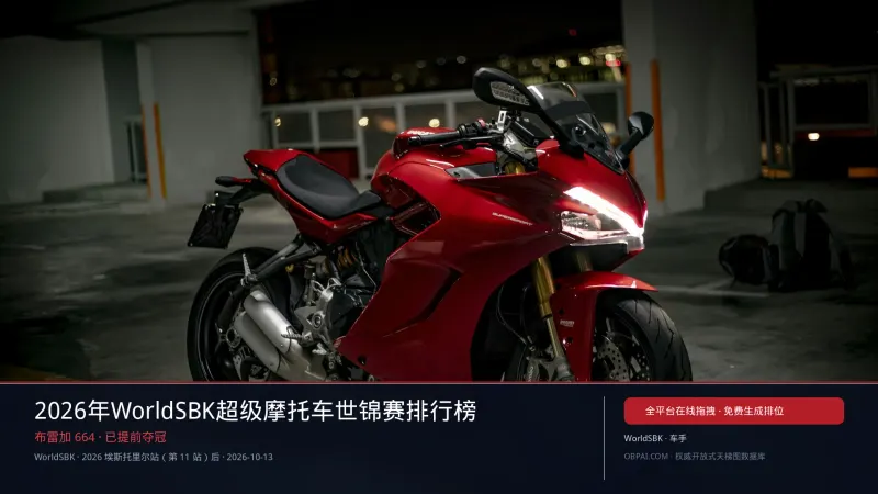 2026年WorldSBK超级摩托车世锦赛排行榜