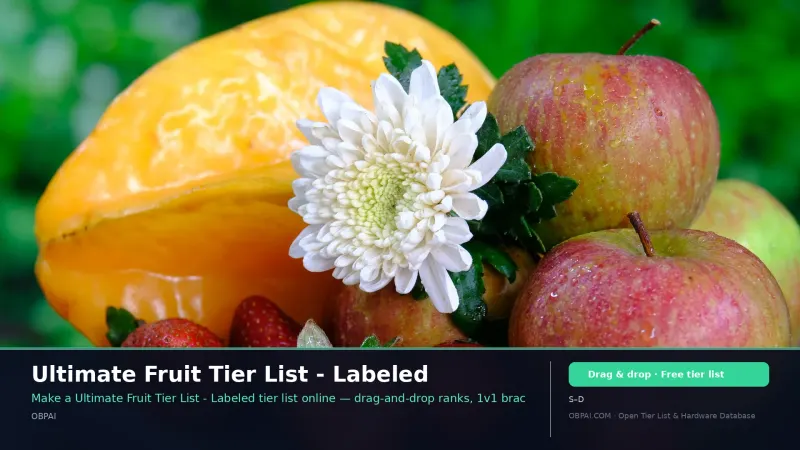 Ultimate Fruit Tier List - Labeled