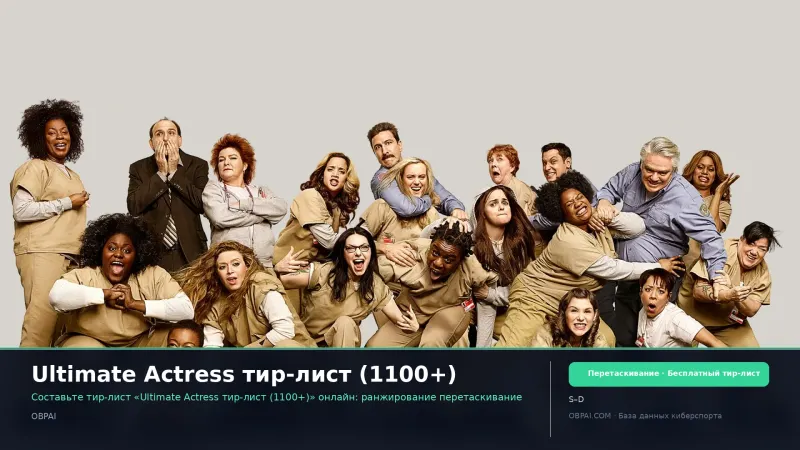 Ultimate Actress тир-лист (1100+)