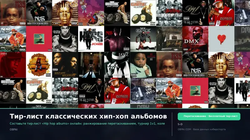 Тир-лист классических хип-хоп альбомов