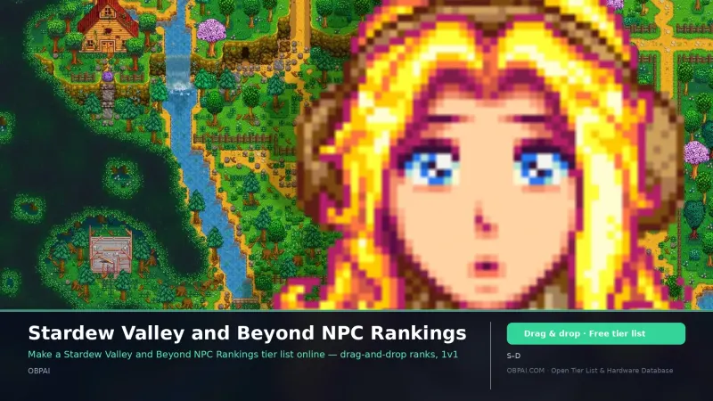 Stardew Valley and Beyond NPC Rankings