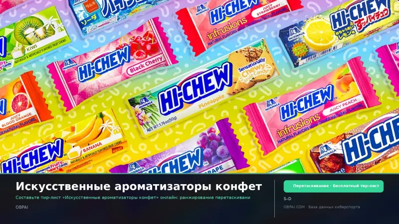 Искусственные ароматизаторы конфет