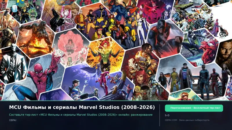 MCU Фильмы и сериалы Marvel Studios (2008–2026)
