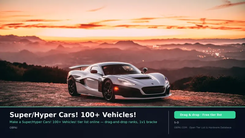 Super/Hyper Cars! 100+ Vehicles!