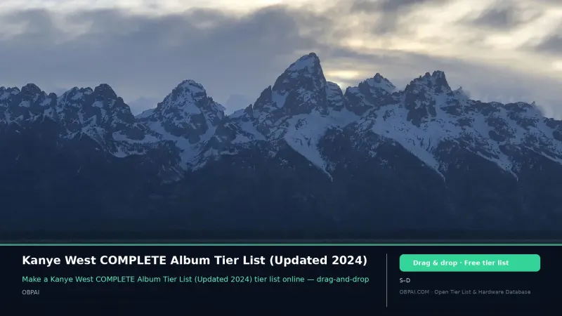 Kanye West COMPLETE Album Tier List (Updated 2024)